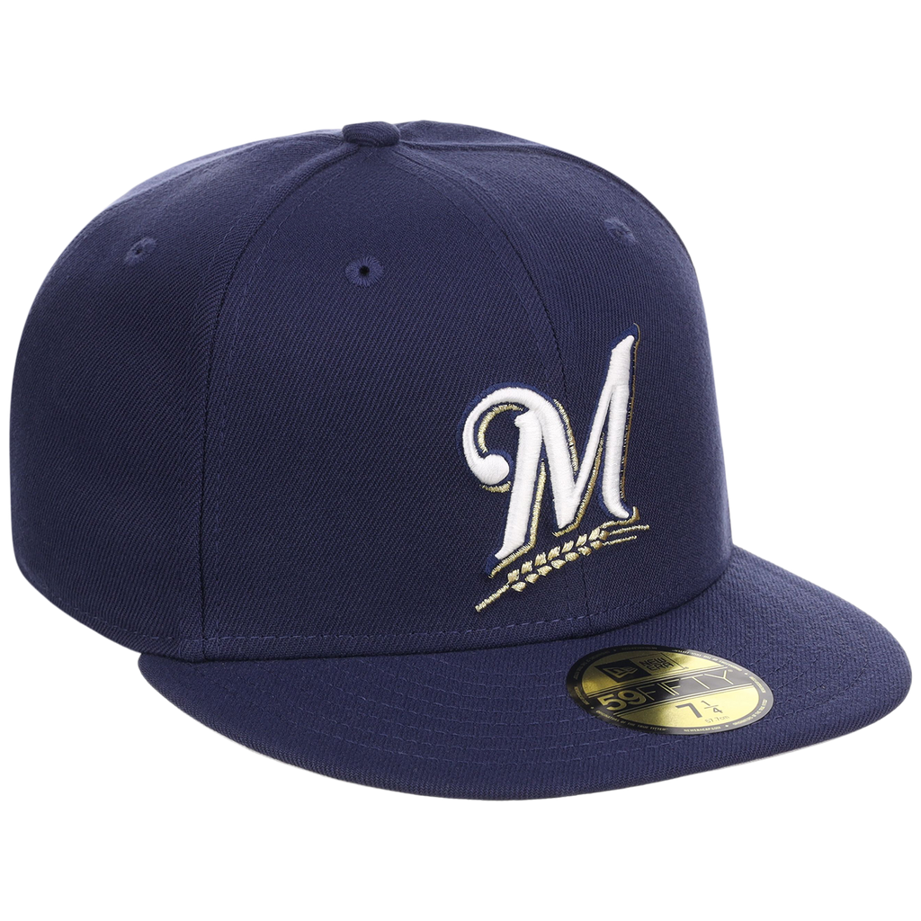 Milwaukee Brewers MLB Cooperstown Authentic Collection New Era 59FIFTY (Navy/Navy)