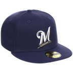 Milwaukee Brewers MLB Cooperstown Authentic Collection New Era 59FIFTY (Navy/Navy)