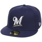 Milwaukee Brewers MLB Cooperstown Authentic Collection New Era 59FIFTY (Navy/Navy)