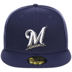 Milwaukee Brewers MLB Cooperstown Authentic Collection New Era 59FIFTY (Navy/Navy)