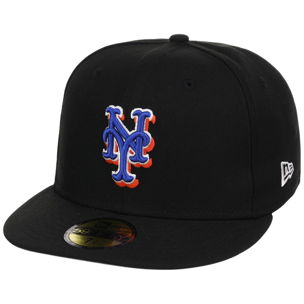 New York Mets MLB Cooperstown Authentic Collection New Era 59FIFTY (Black/Black)