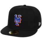 New York Mets MLB Cooperstown Authentic Collection New Era 59FIFTY (Black/Black)