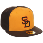 San Diego Padres MLB Cooperstown Authentic Collection New Era 59FIFTY (Yellow/Brown)