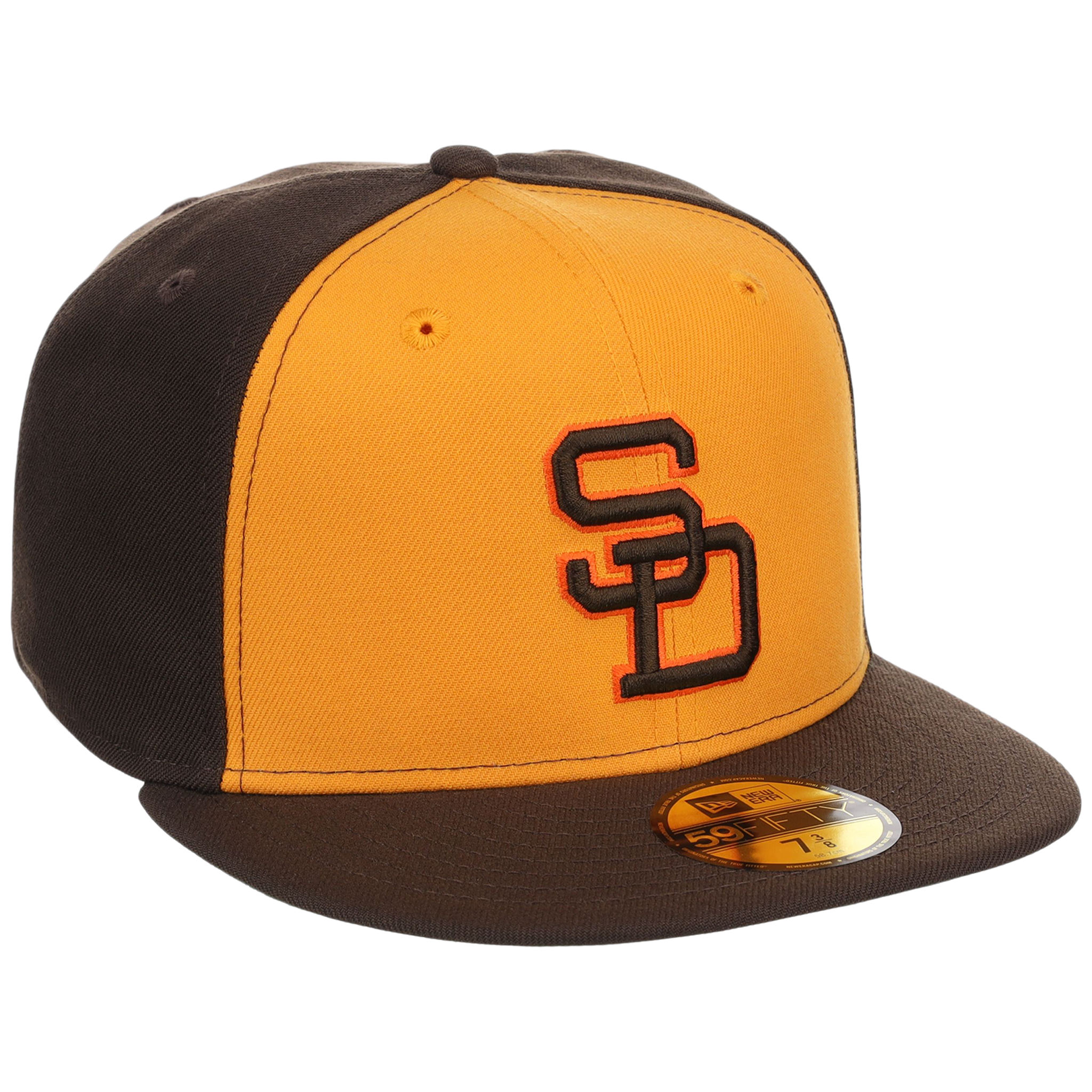 San Diego Padres MLB Cooperstown Authentic Collection New Era 59FIFTY (Yellow/Brown)