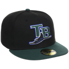 Tampa Bay Rays MLB Cooperstown Authentic Collection New Era 59FIFTY (Black/Green)