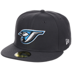 Toronto Blue Jays MLB Cooperstown Authentic Collection New Era 59FIFTY (Graphite/Graphite)