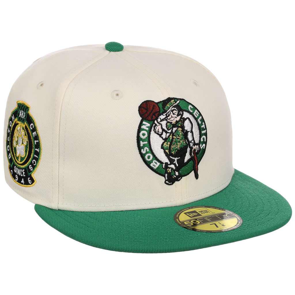 Boston Celtics NBA Chrome OTC New Era 59FIFTY (Chrome/Green)