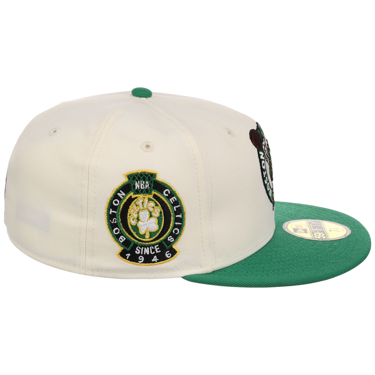 Boston Celtics NBA Chrome OTC New Era 59FIFTY (Chrome/Green)