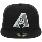 Arizona Diamondbacks Infusion New Era 59FIFTY - Alpine Snow (Black/Black)