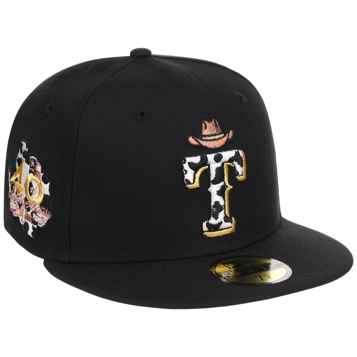 Texas Rangers Lone Star Livestock New Era 59FIFTY (Black/Black)