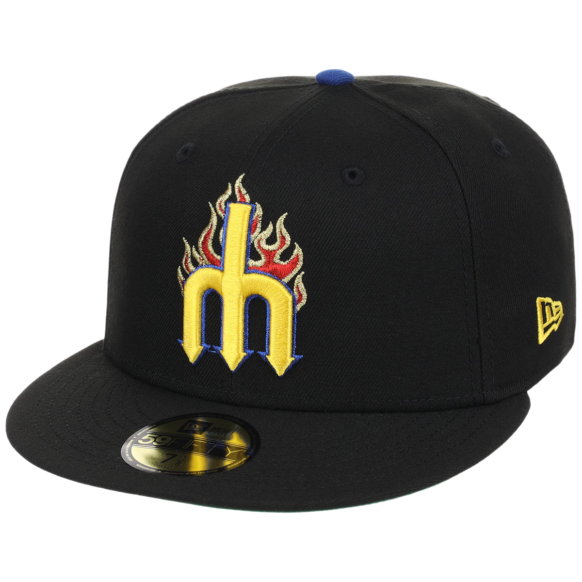 Seattle Mariners MLB Playing with Fire New Era 59FIFTY (Black/Black)