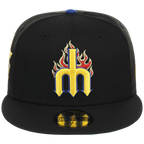 Seattle Mariners MLB Playing with Fire New Era 59FIFTY (Black/Black)