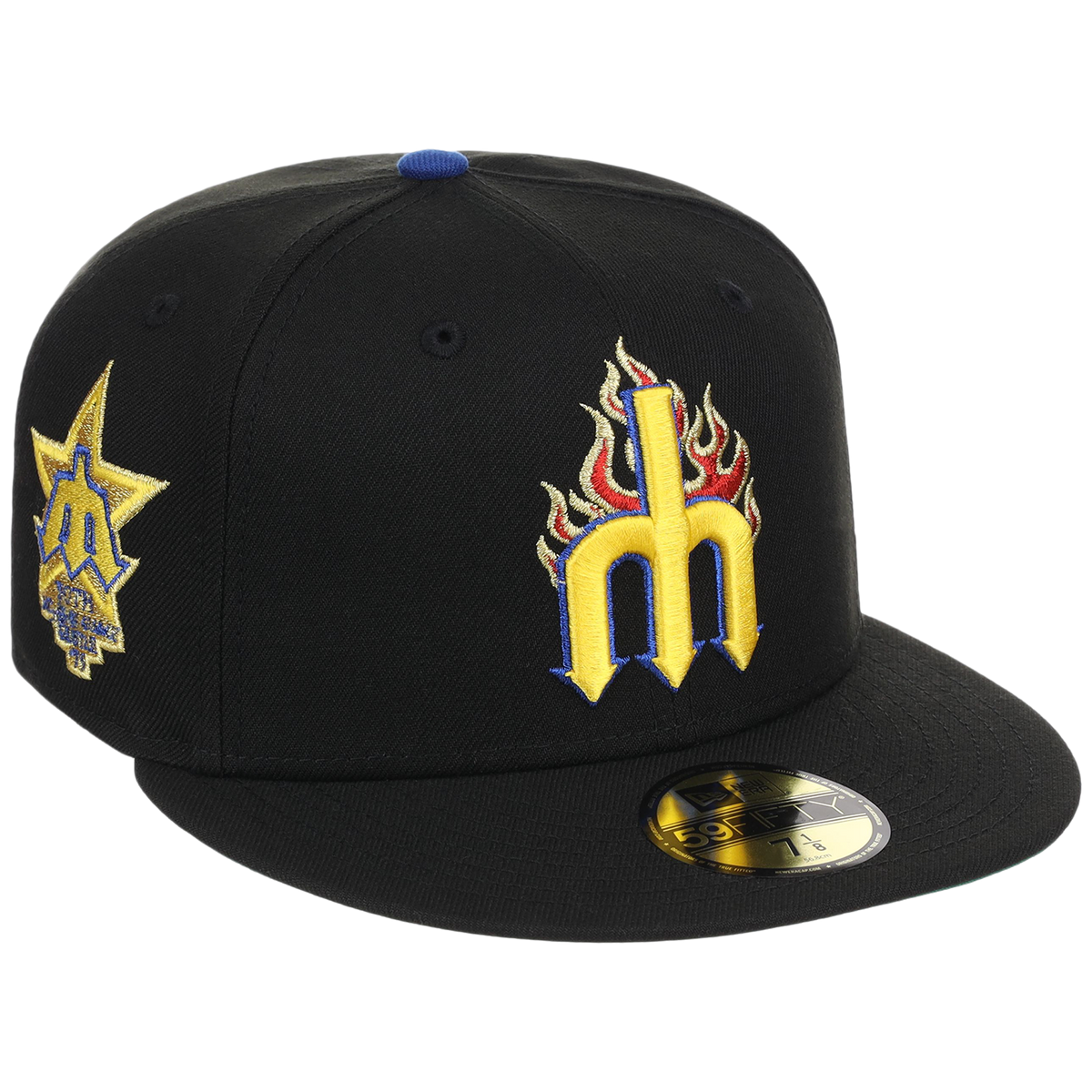 Seattle Mariners MLB Playing with Fire New Era 59FIFTY (Black/Black)