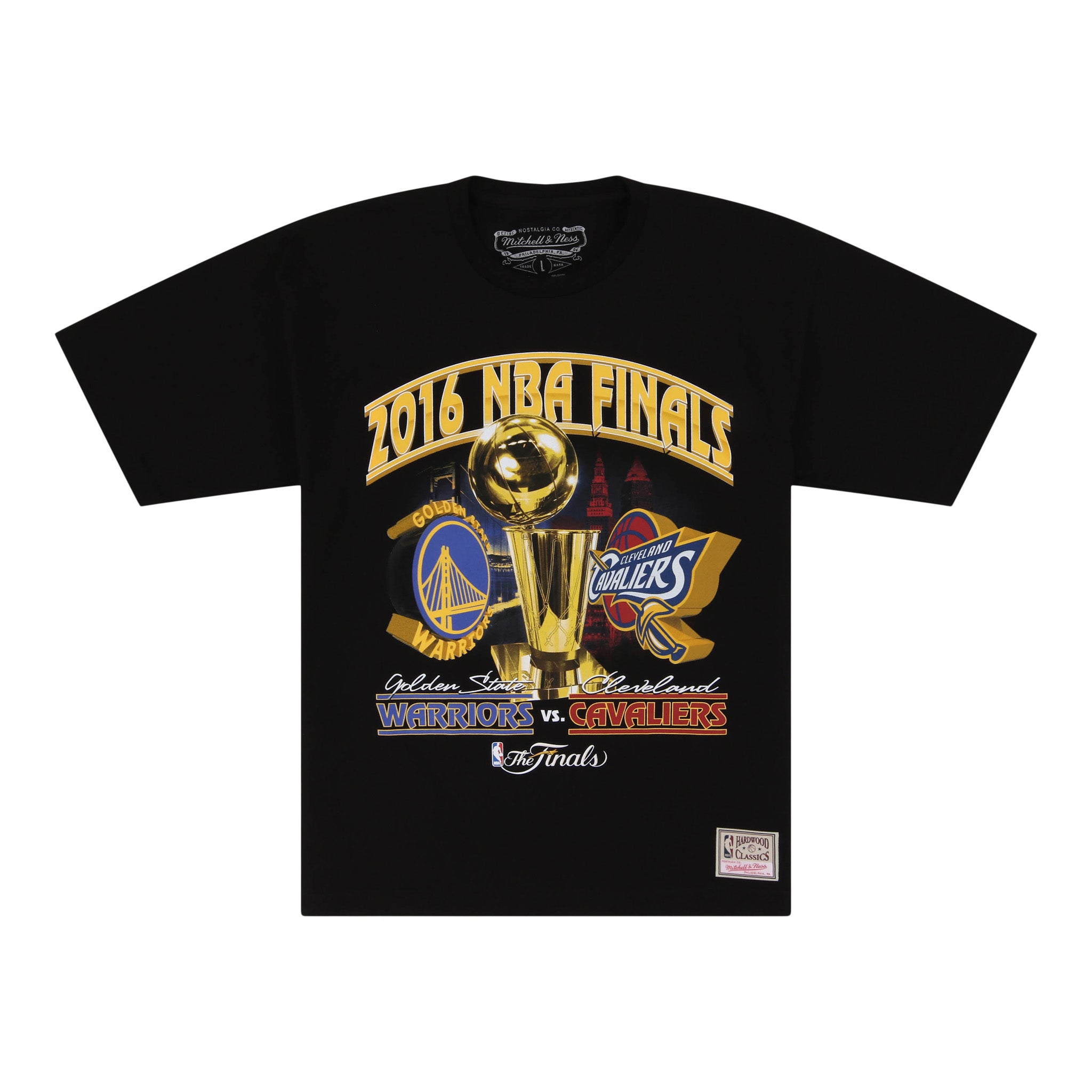 Golden State Warriors vs Cleveland Cavaliers 2016 NBA Historic Finals Mitchell & Ness T-Shirt