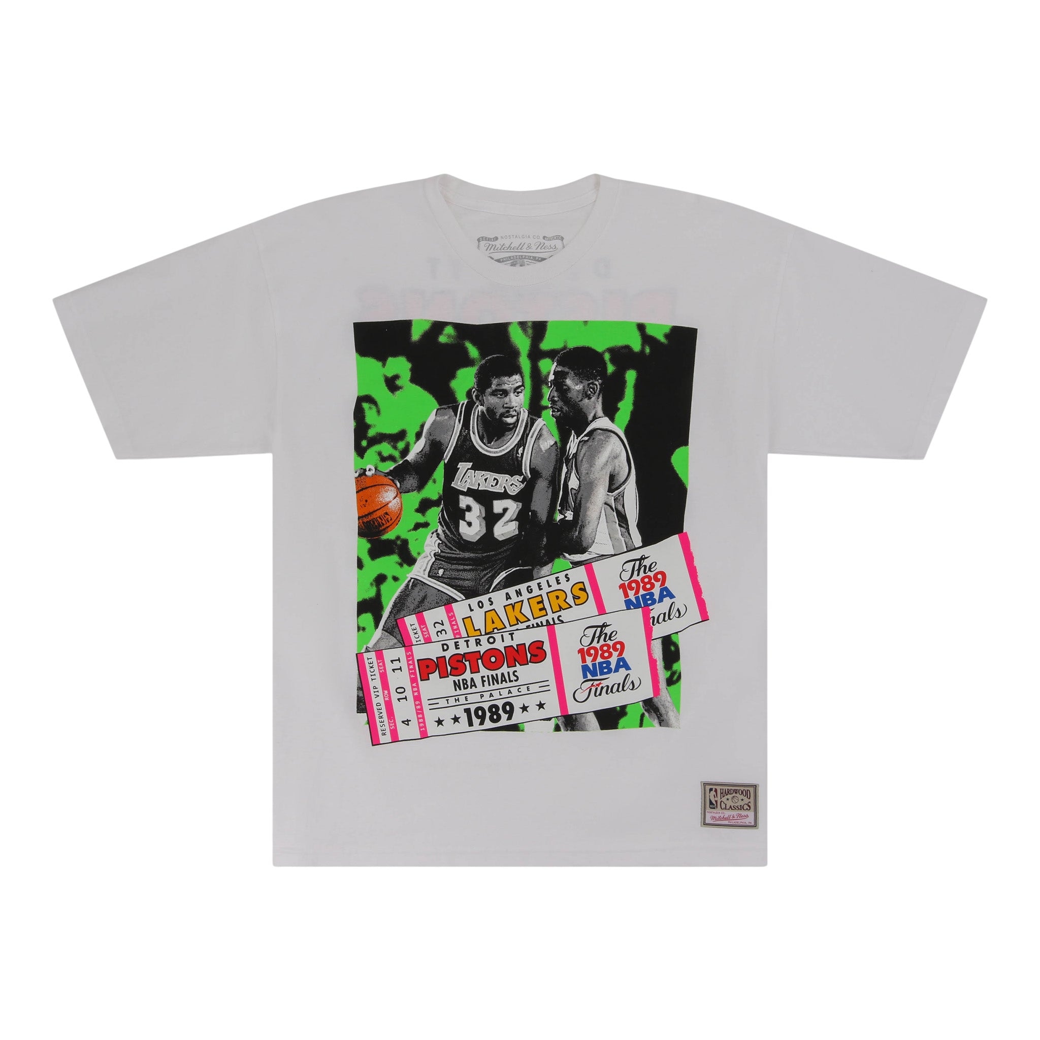 Los Angeles Lakers vs Detroit Pistons 1989 NBA Historic Finals Mitchell & Ness T-Shirt