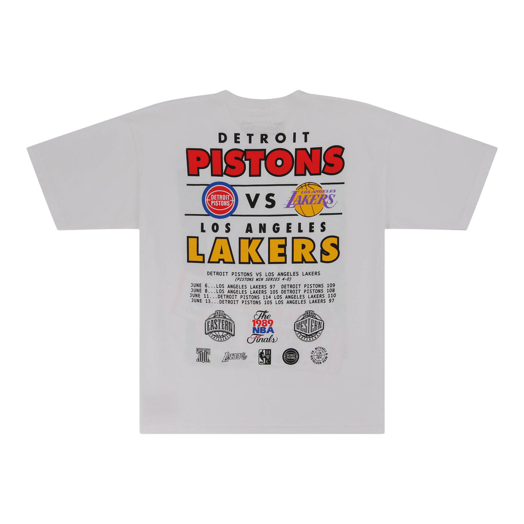 Los Angeles Lakers vs Detroit Pistons 1989 NBA Historic Finals Mitchell & Ness T-Shirt