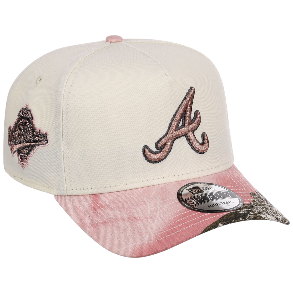 Atlanta Braves MLB Chrome Pink Realtree New Era 9FORTY A-Frame