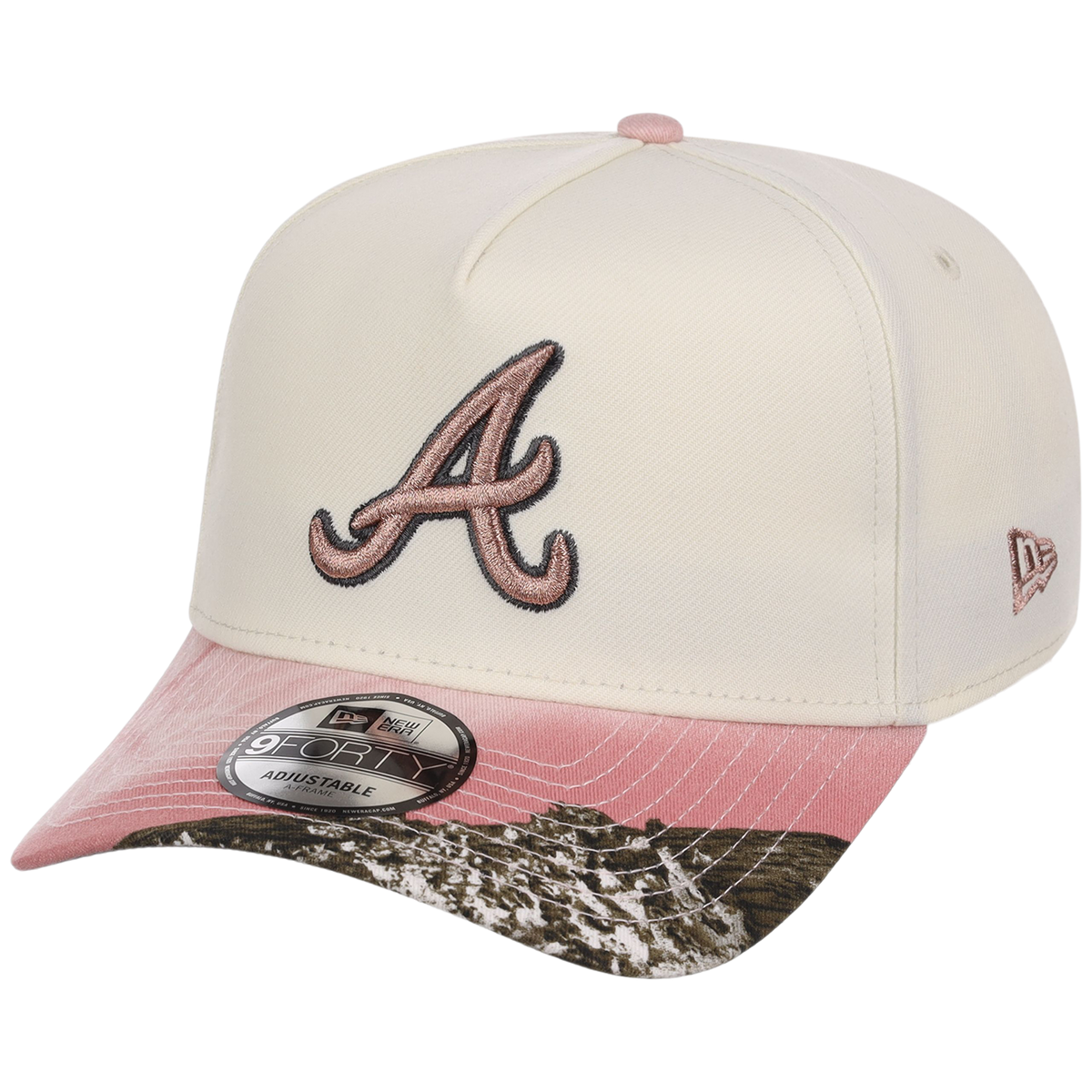 Atlanta Braves MLB Chrome Pink Realtree New Era 9FORTY A-Frame