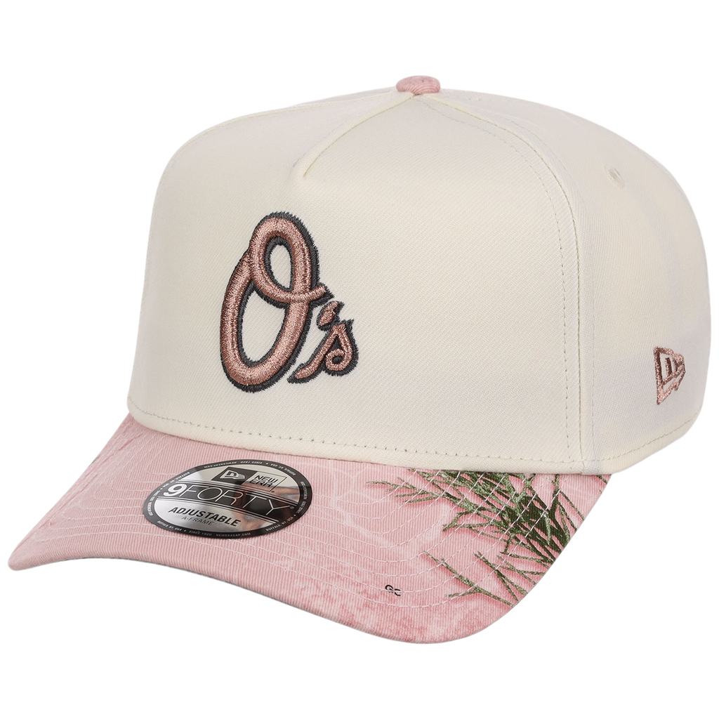 Baltimore Orioles MLB Chrome Pink Realtree New Era 9FORTY A-Frame