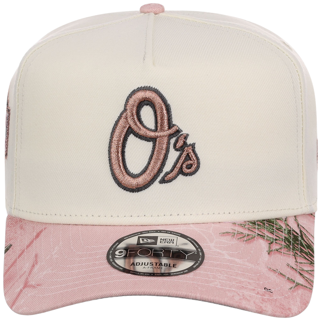 Baltimore Orioles MLB Chrome Pink Realtree New Era 9FORTY A-Frame