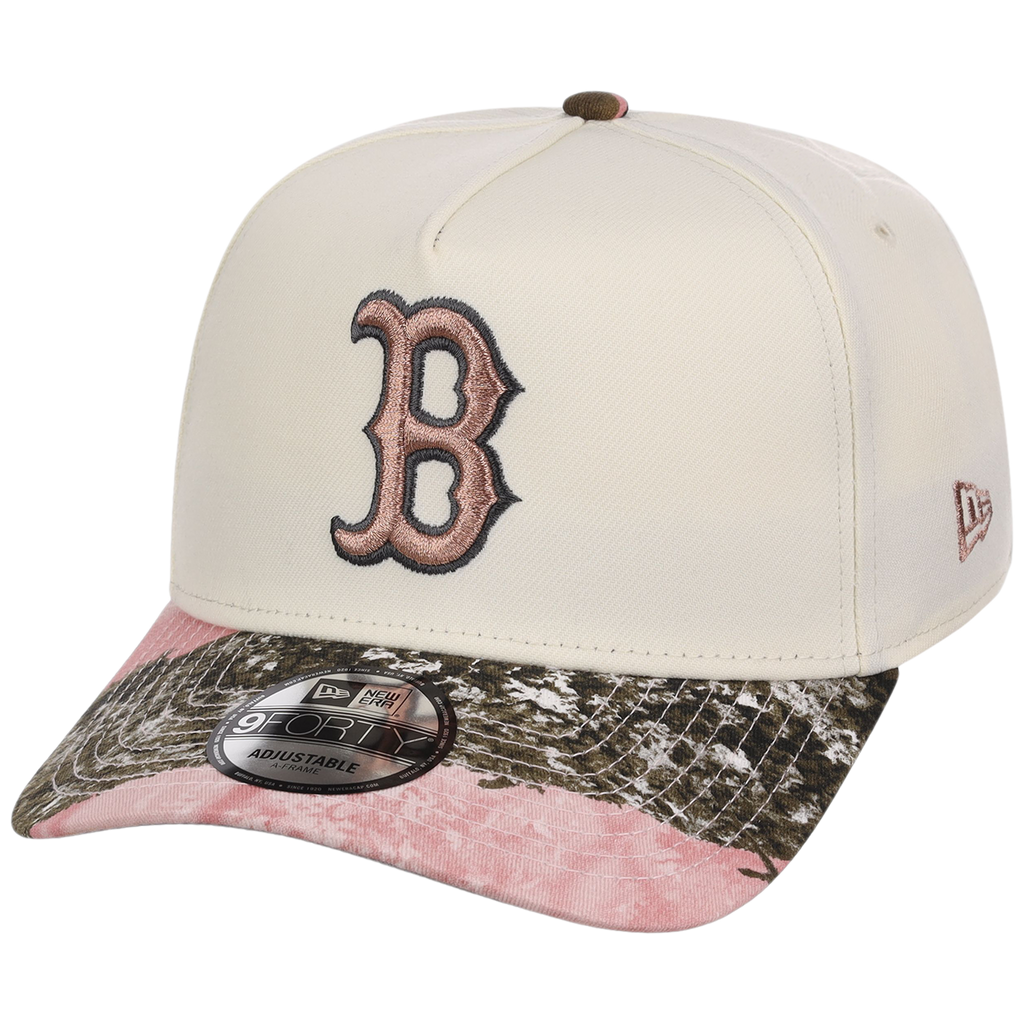 Boston Red Sox MLB Chrome Pink Realtree New Era 9FORTY A-Frame