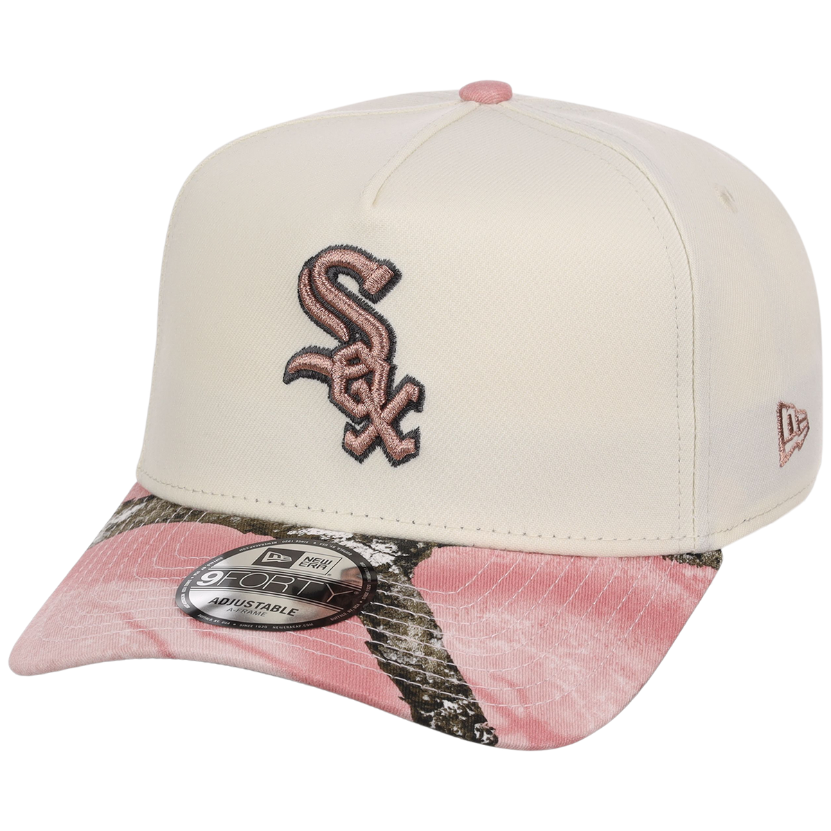 Chicago White Sox MLB Chrome Pink Realtree New Era 9FORTY A-Frame