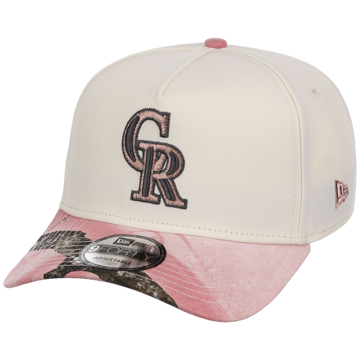 Colorado Rockies MLB Chrome Pink Realtree New Era 9FORTY A-Frame