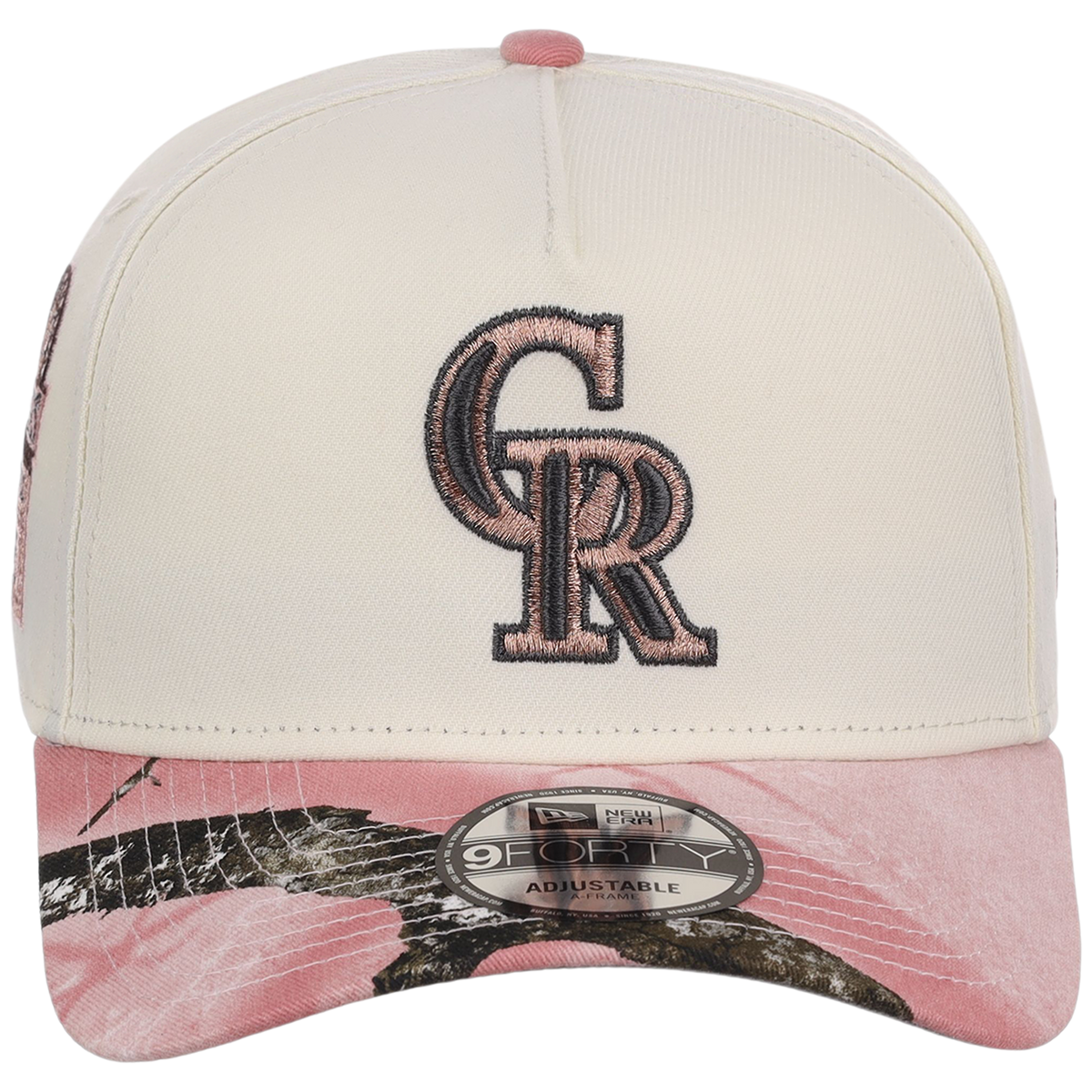 Colorado Rockies MLB Chrome Pink Realtree New Era 9FORTY A-Frame