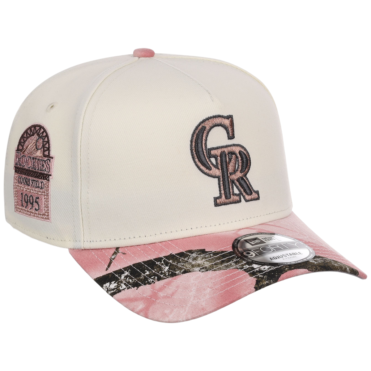 Colorado Rockies MLB Chrome Pink Realtree New Era 9FORTY A-Frame