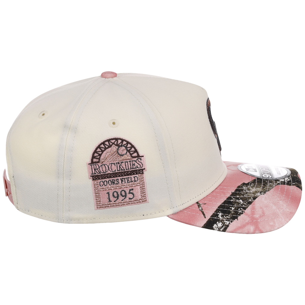 Colorado Rockies MLB Chrome Pink Realtree New Era 9FORTY A-Frame