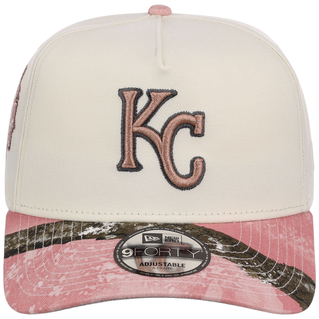 Kansas City Royals MLB Chrome Pink Realtree New Era 9FORTY A-Frame