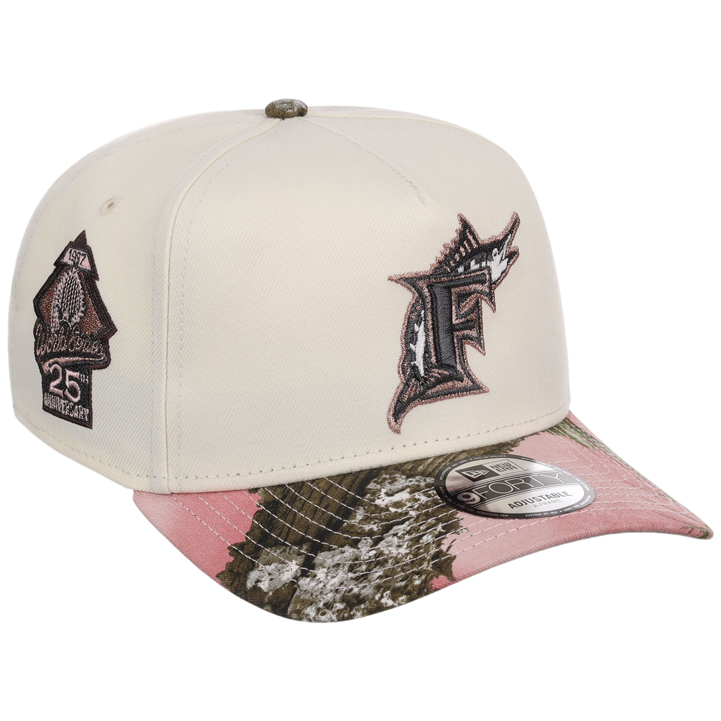 Miami Marlins MLB Chrome Pink Realtree New Era 9FORTY A-Frame