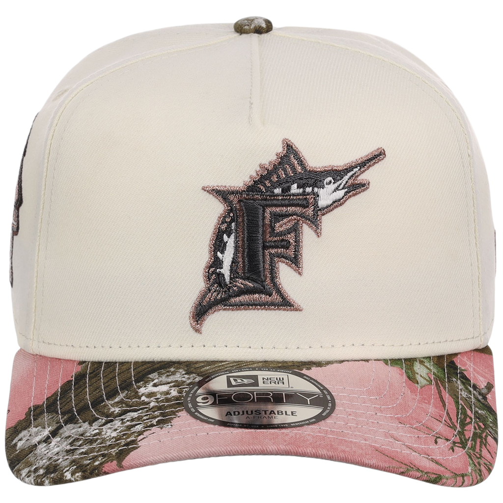 Miami Marlins MLB Chrome Pink Realtree New Era 9FORTY A-Frame