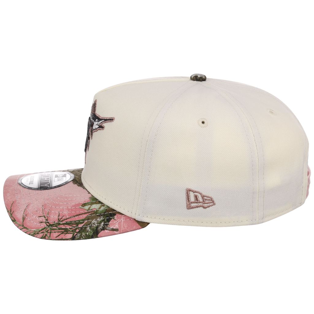 Miami Marlins MLB Chrome Pink Realtree New Era 9FORTY A-Frame