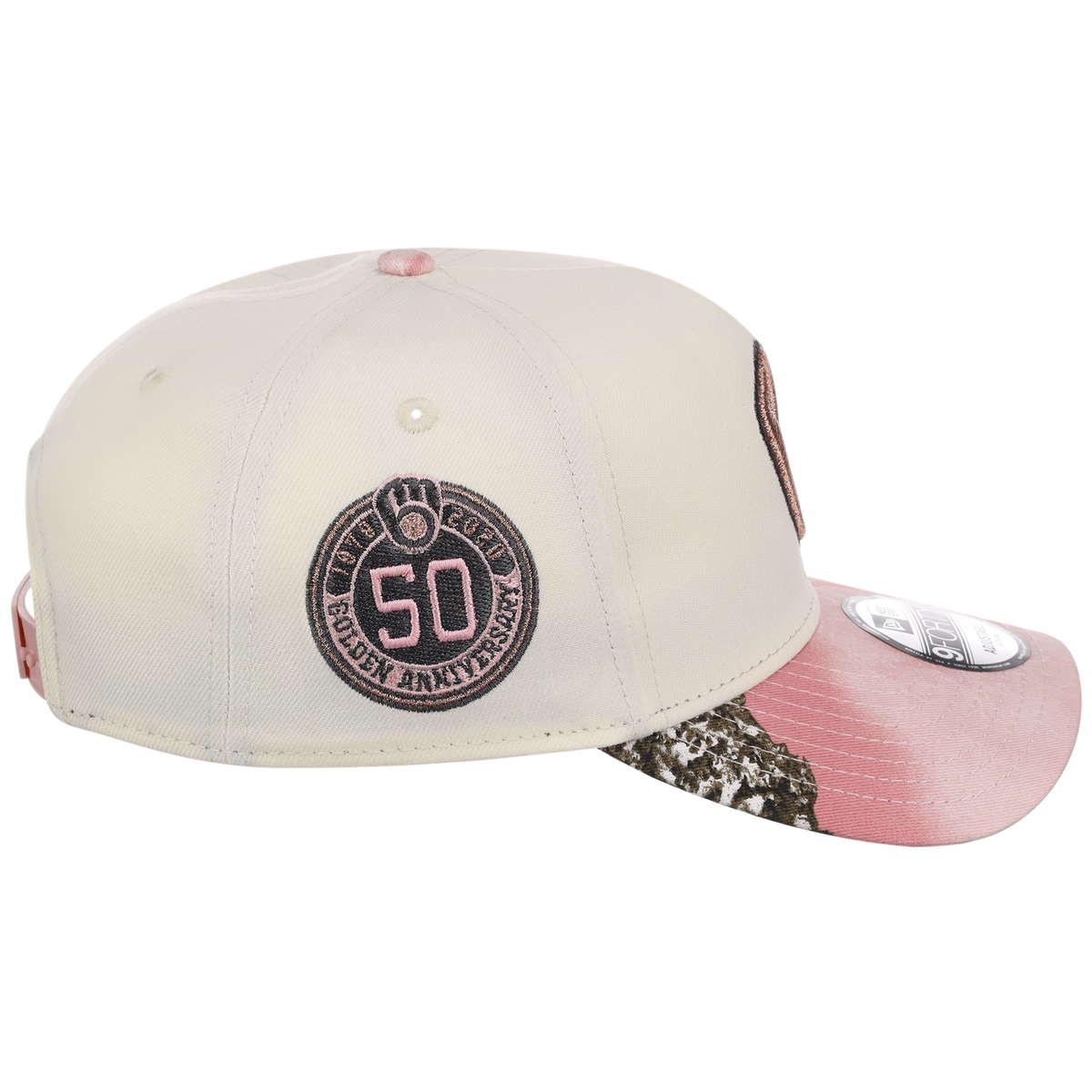 Milwaukee Brewers MLB Chrome Pink Realtree New Era 9FORTY A-Frame