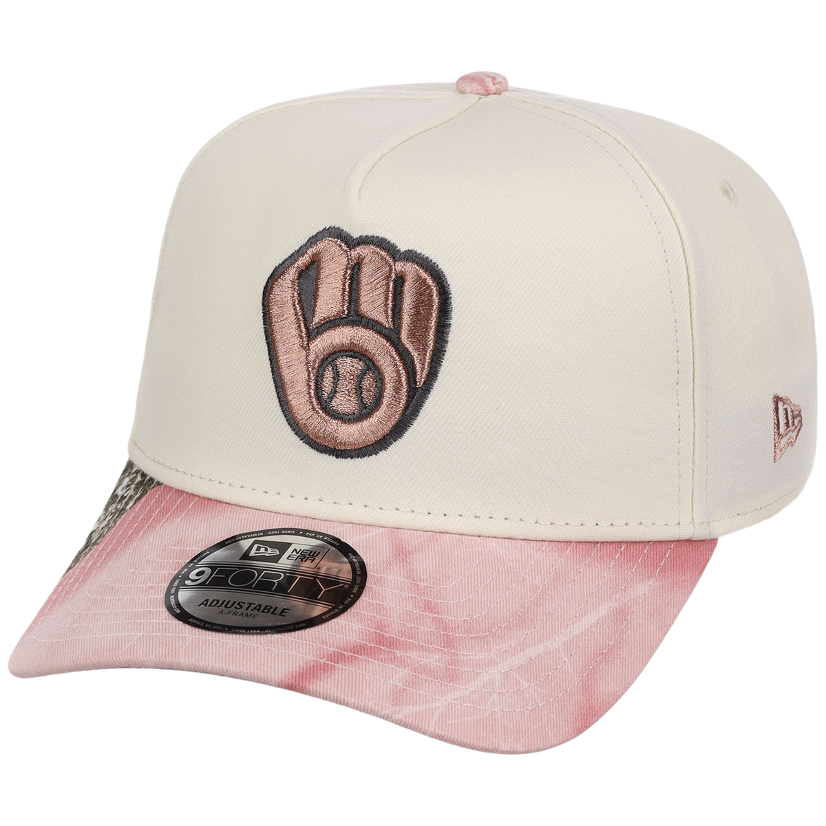 Milwaukee Brewers MLB Chrome Pink Realtree New Era 9FORTY A-Frame