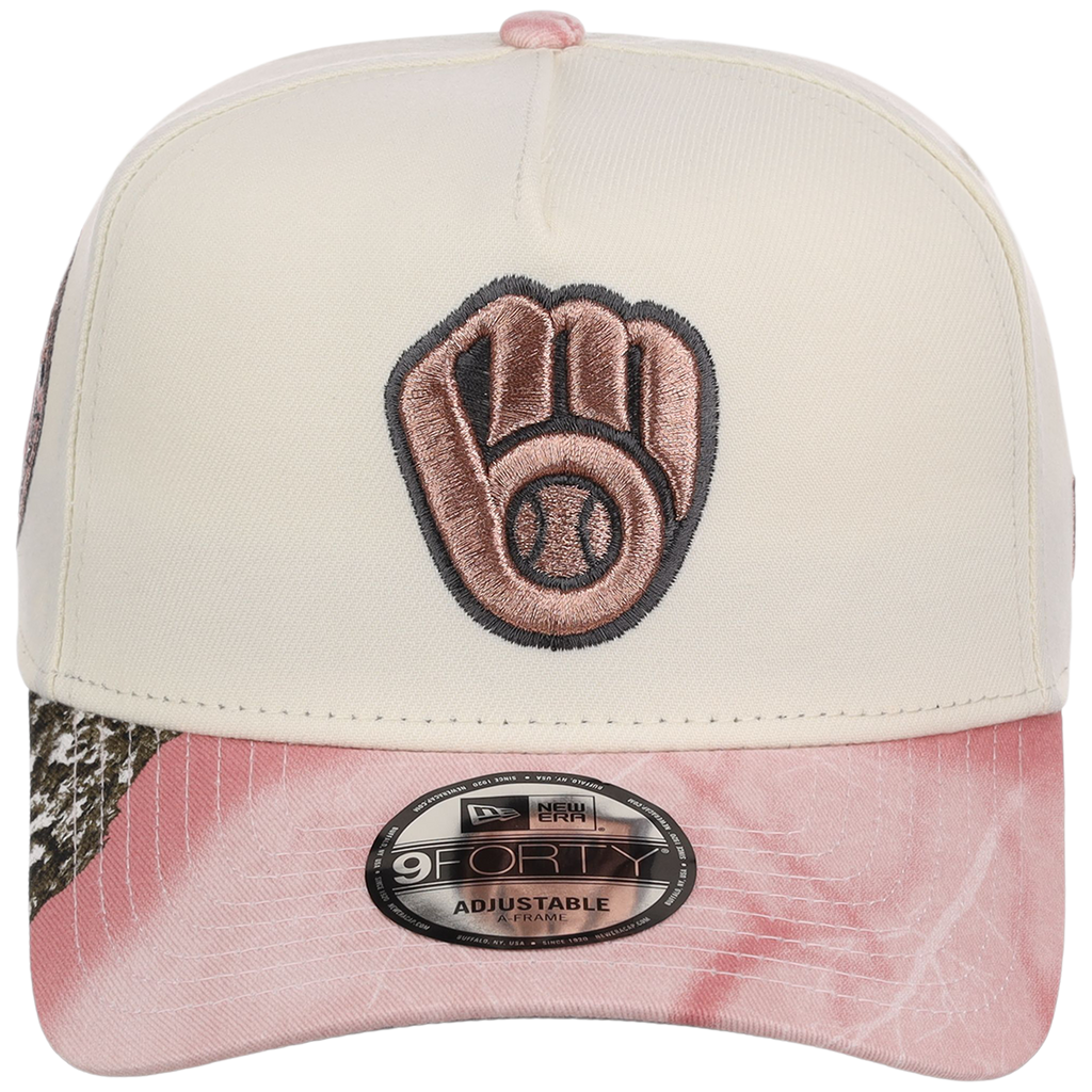 Milwaukee Brewers MLB Chrome Pink Realtree New Era 9FORTY A-Frame