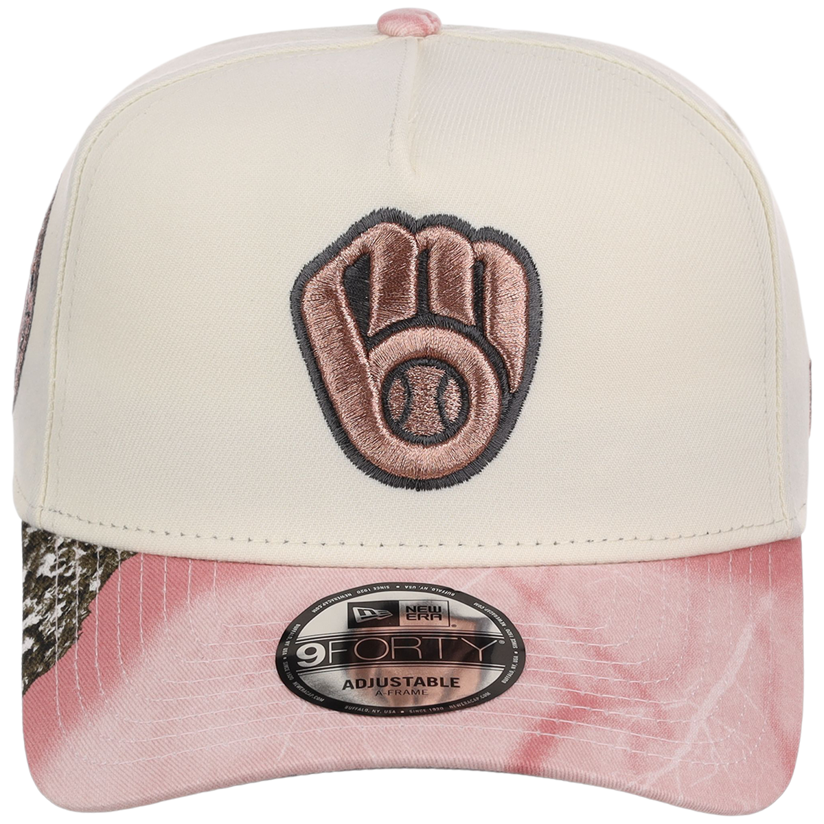 Milwaukee Brewers MLB Chrome Pink Realtree New Era 9FORTY A-Frame