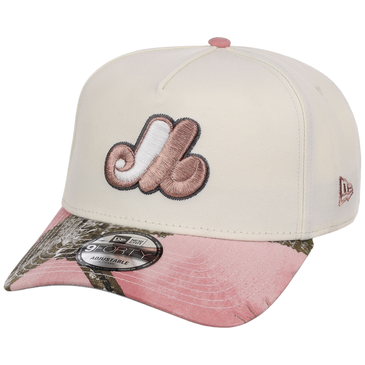 Montreal Expos MLB Chrome Pink Realtree New Era 9FORTY A-Frame