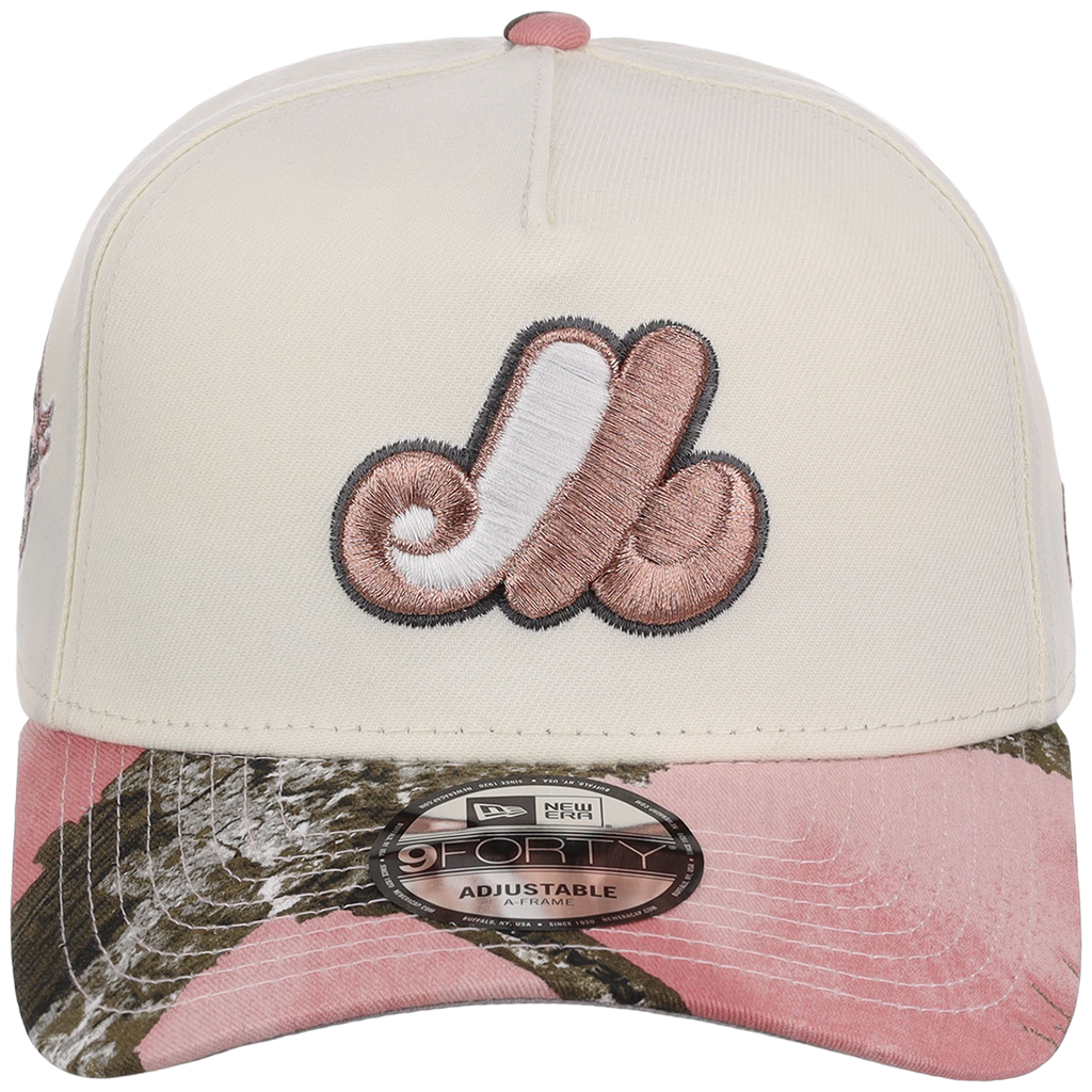 Montreal Expos MLB Chrome Pink Realtree New Era 9FORTY A-Frame