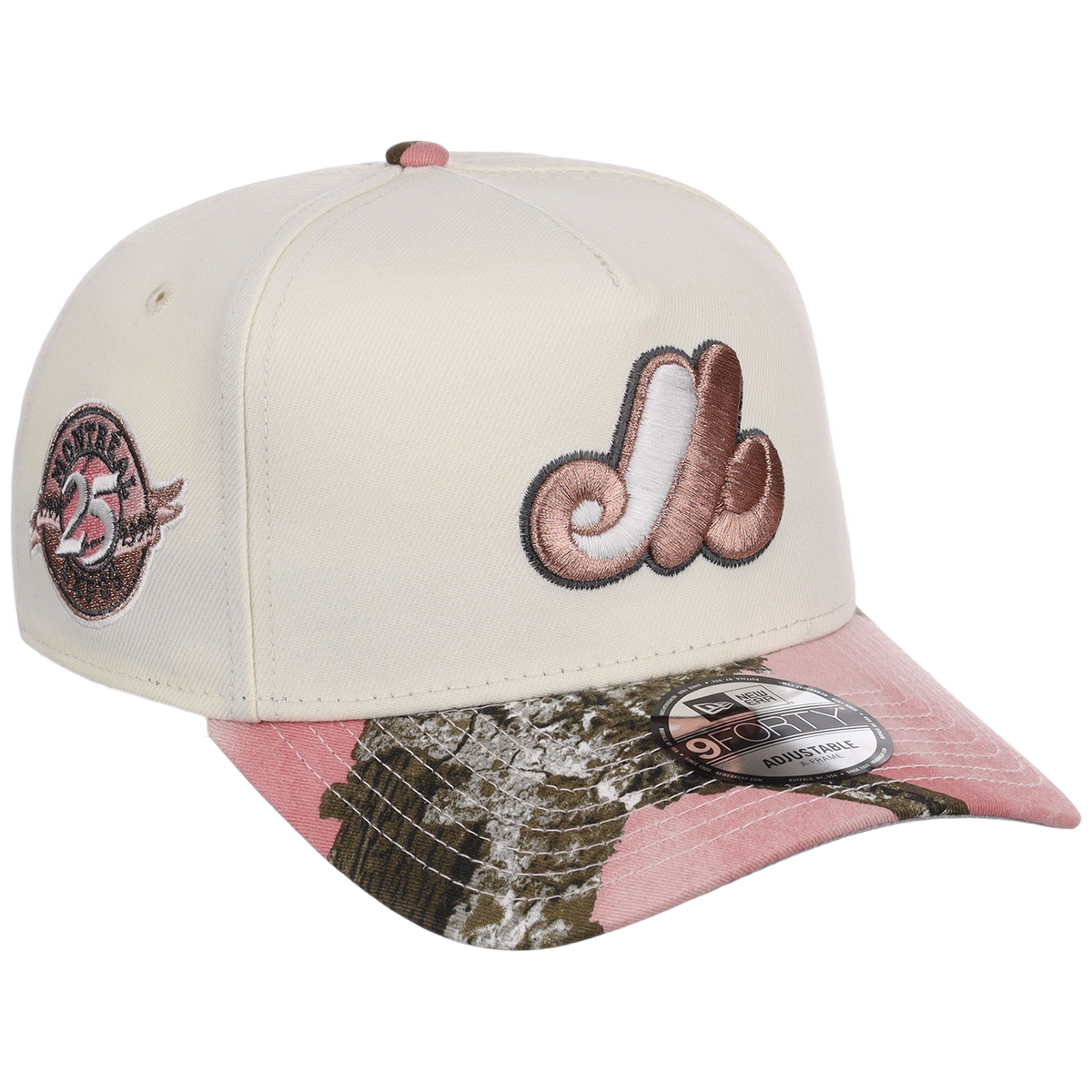 Montreal Expos MLB Chrome Pink Realtree New Era 9FORTY A-Frame