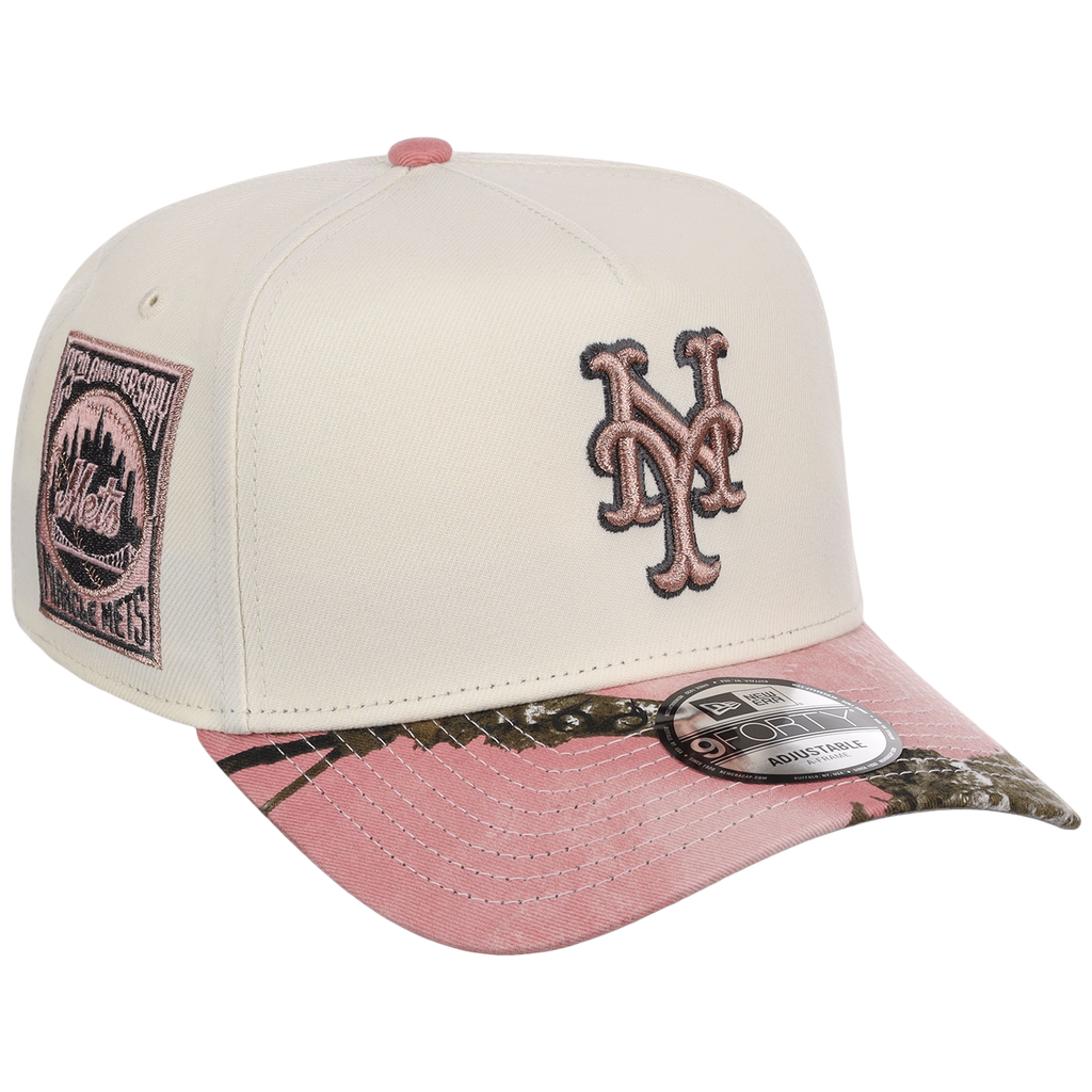 New York Mets MLB Chrome Pink Realtree New Era 9FORTY A-Frame