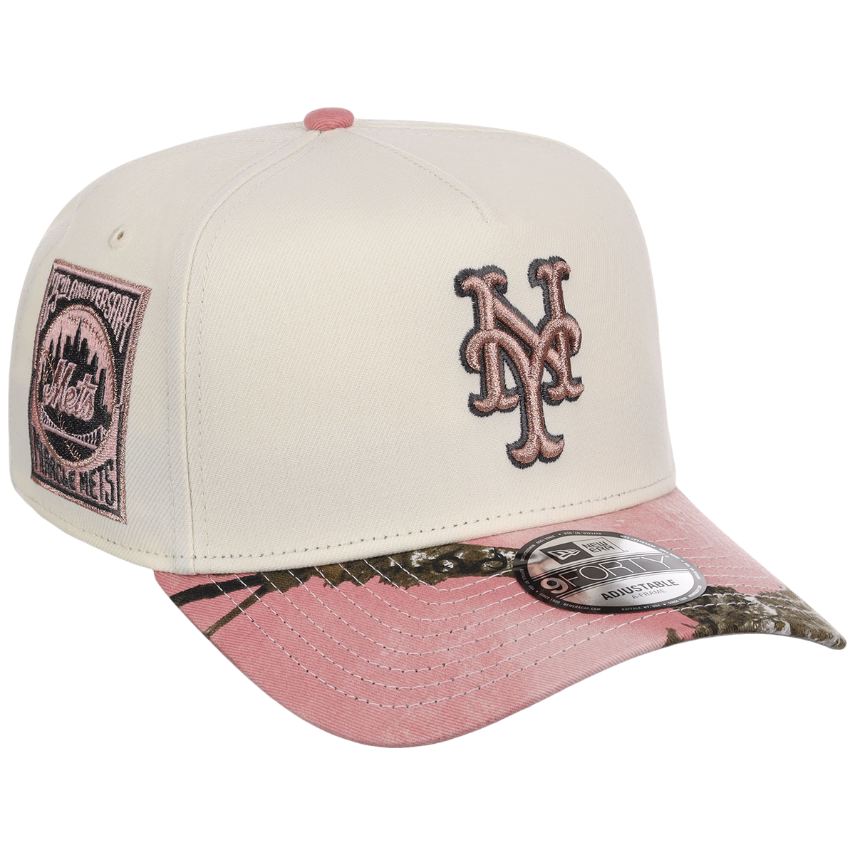 New York Mets MLB Chrome Pink Realtree New Era 9FORTY A-Frame
