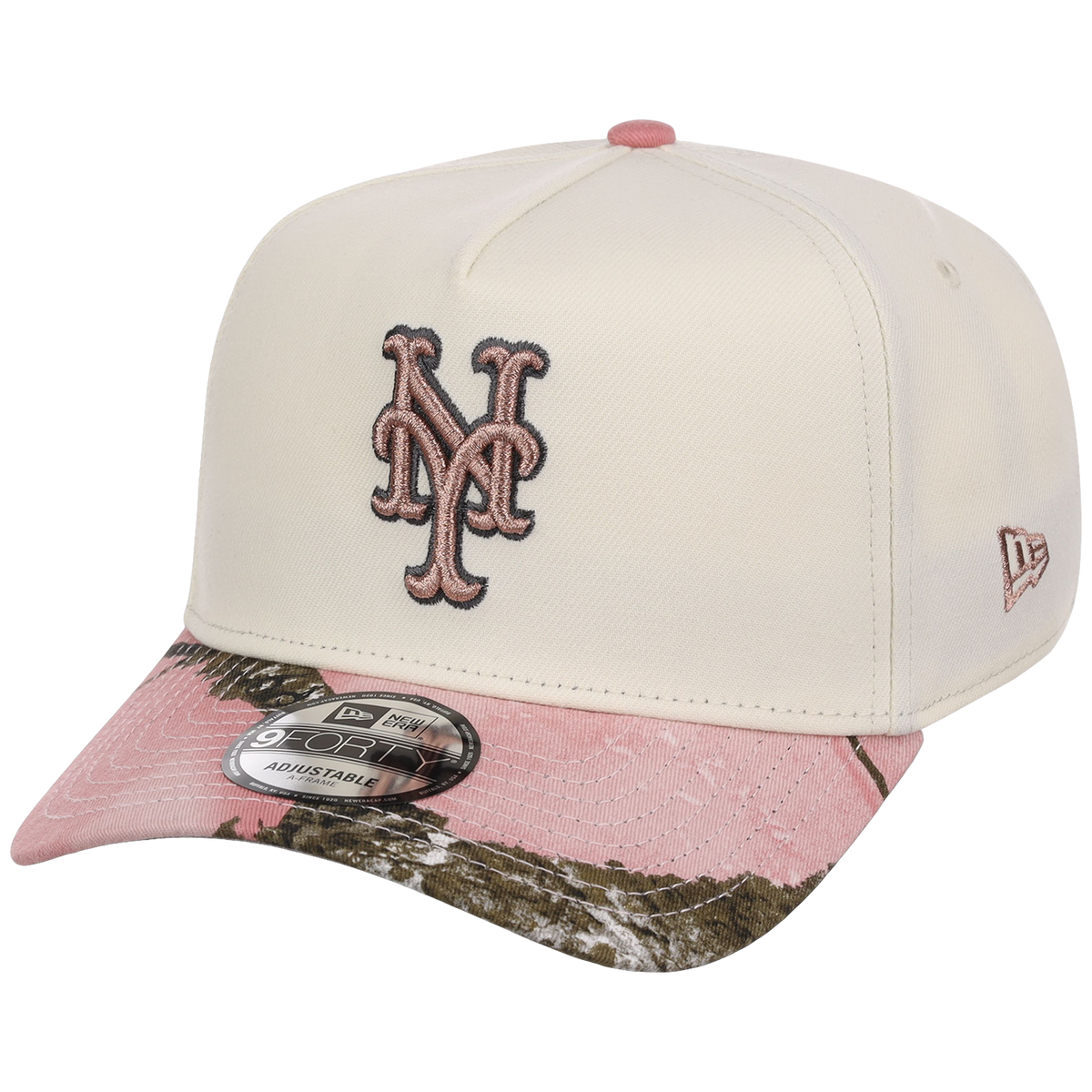 New York Mets MLB Chrome Pink Realtree New Era 9FORTY A-Frame