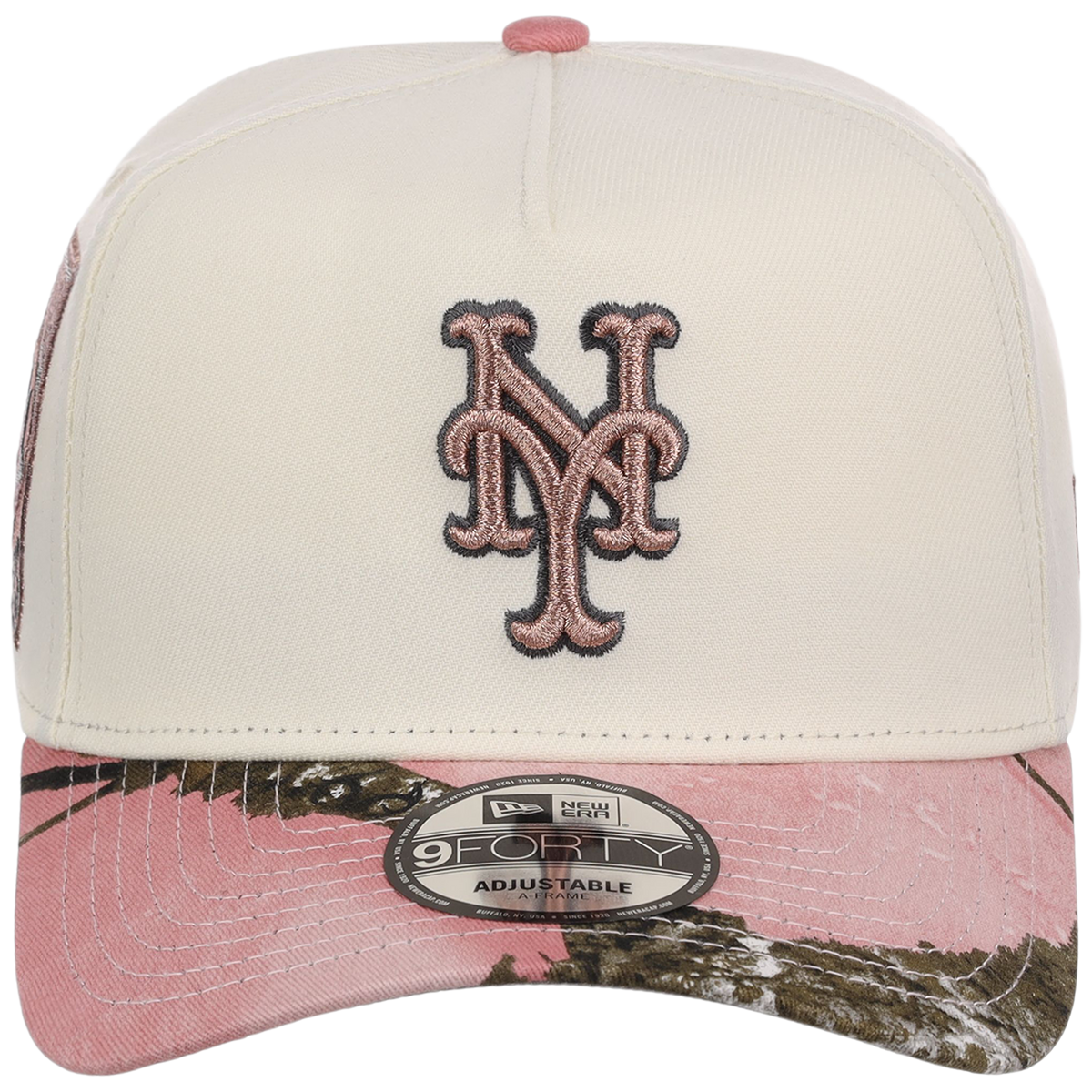 New York Mets MLB Chrome Pink Realtree New Era 9FORTY A-Frame
