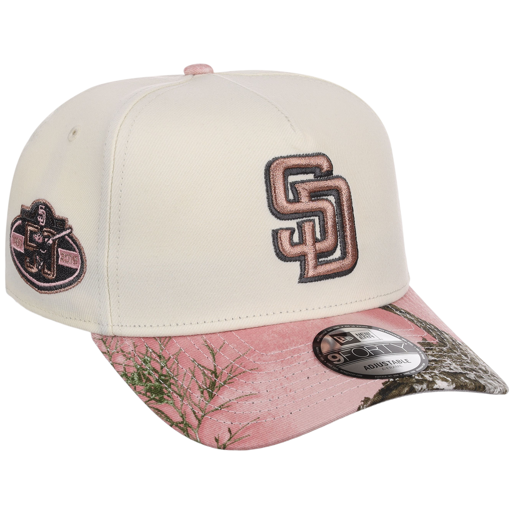 San Diego Padres MLB Chrome Pink Realtree New Era 9FORTY A-Frame