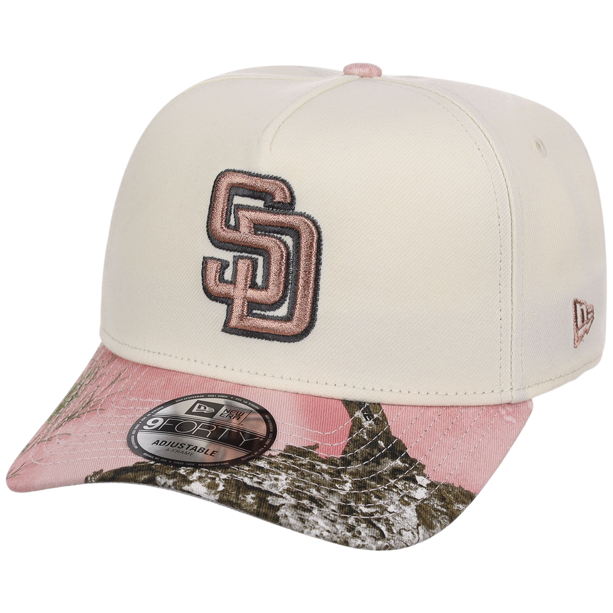 San Diego Padres MLB Chrome Pink Realtree New Era 9FORTY A-Frame