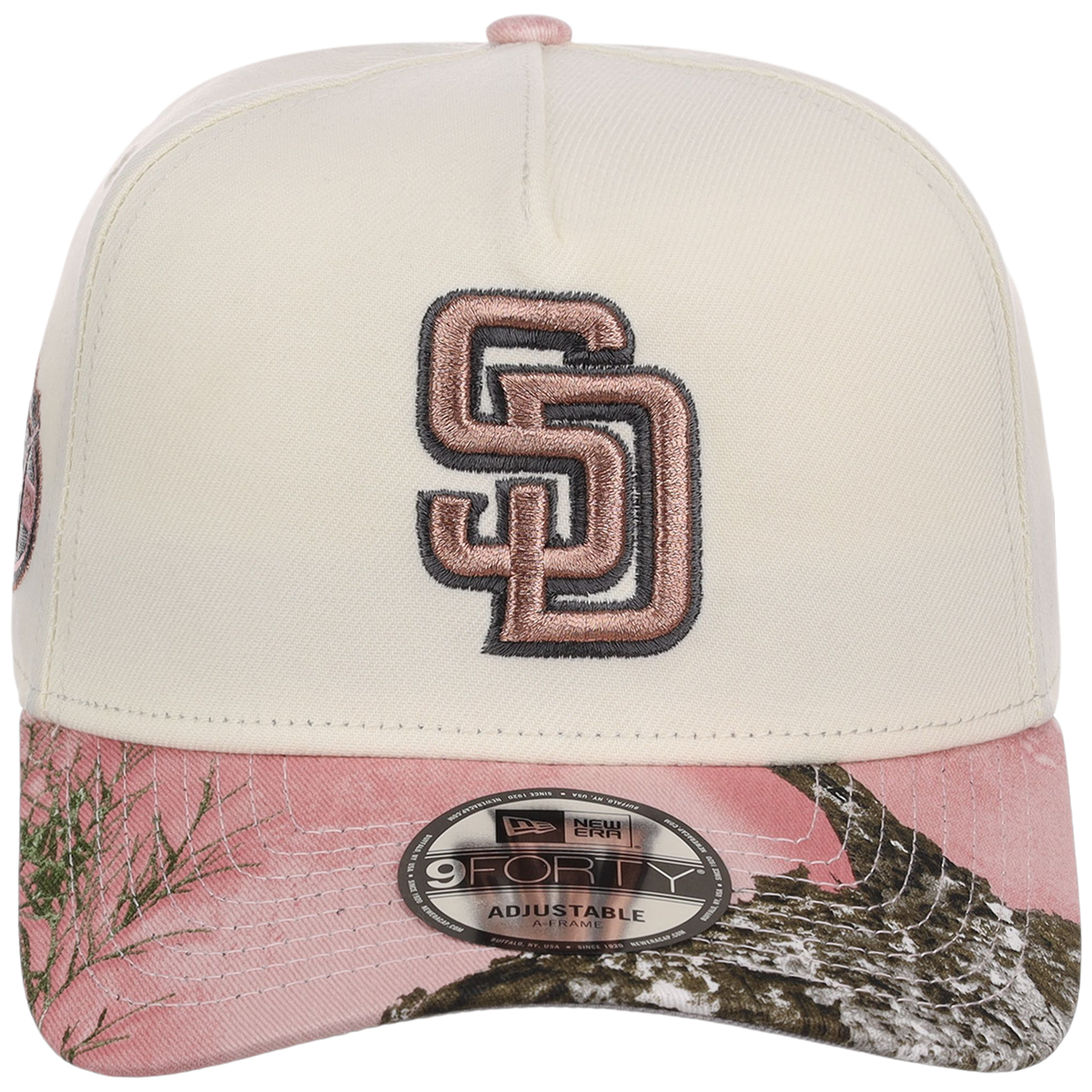 San Diego Padres MLB Chrome Pink Realtree New Era 9FORTY A-Frame