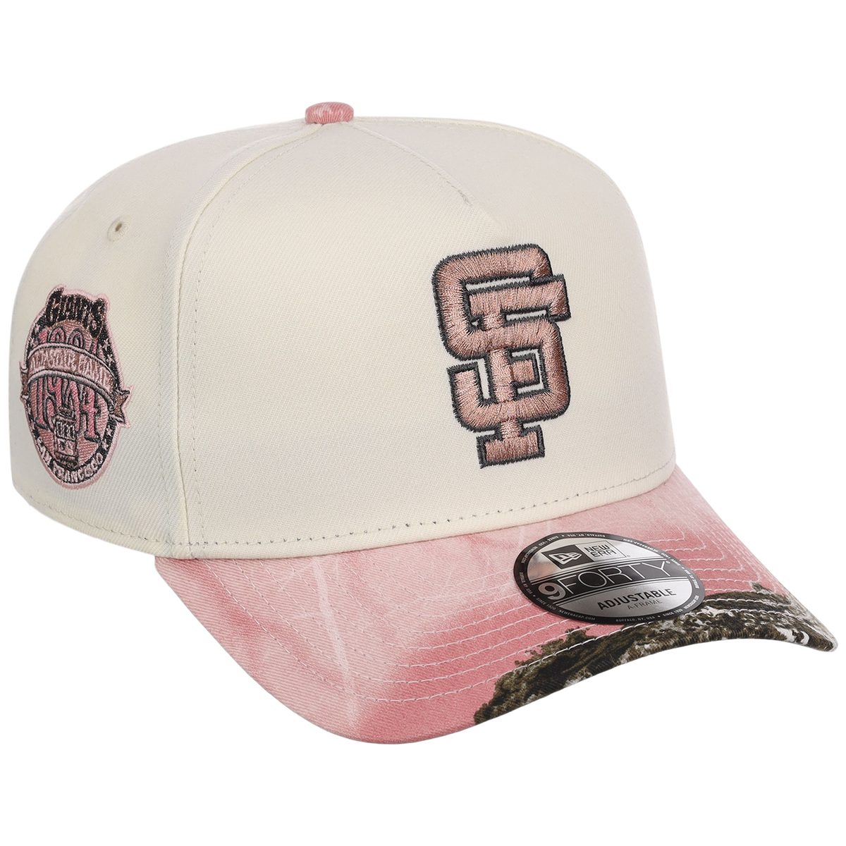San Francisco Giants MLB Chrome Pink Realtree New Era 9FORTY A-Frame