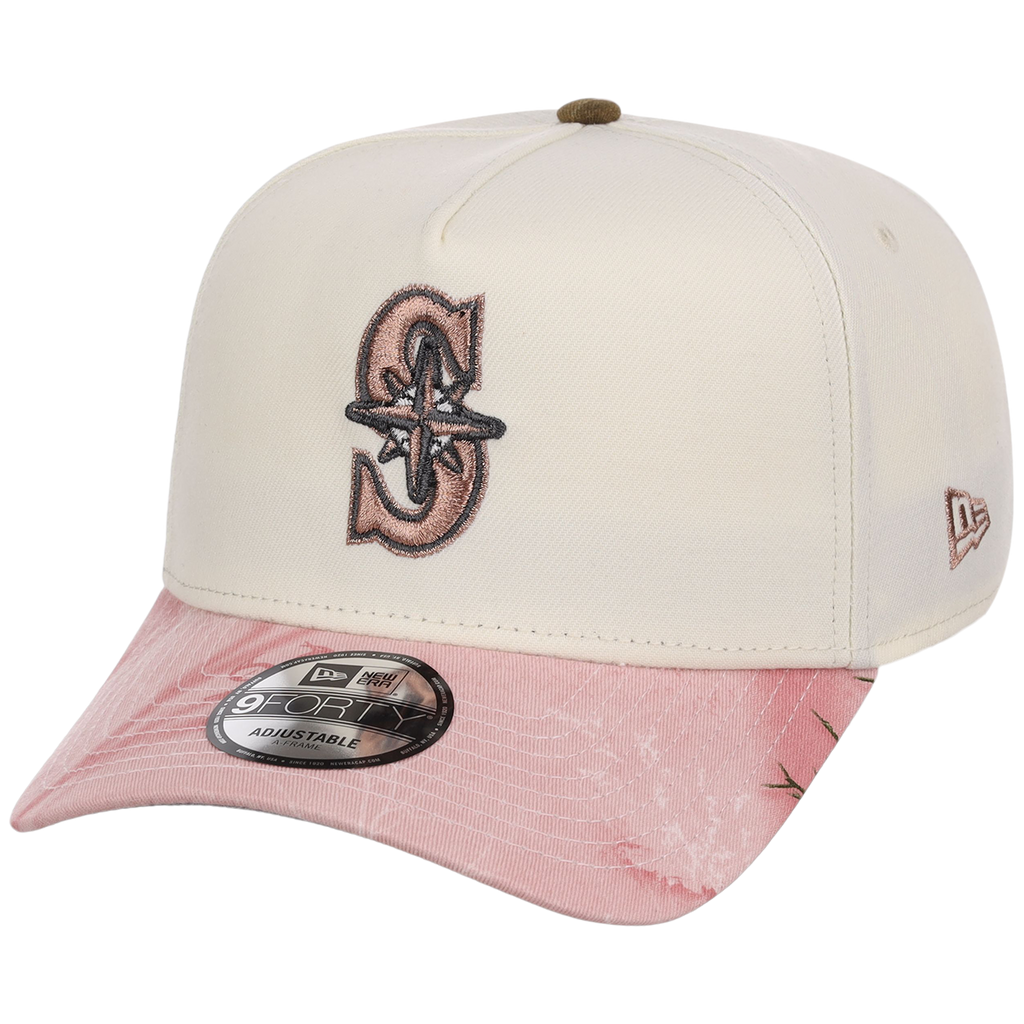 Seattle Mariners MLB Chrome Pink Realtree New Era 9FORTY A-Frame